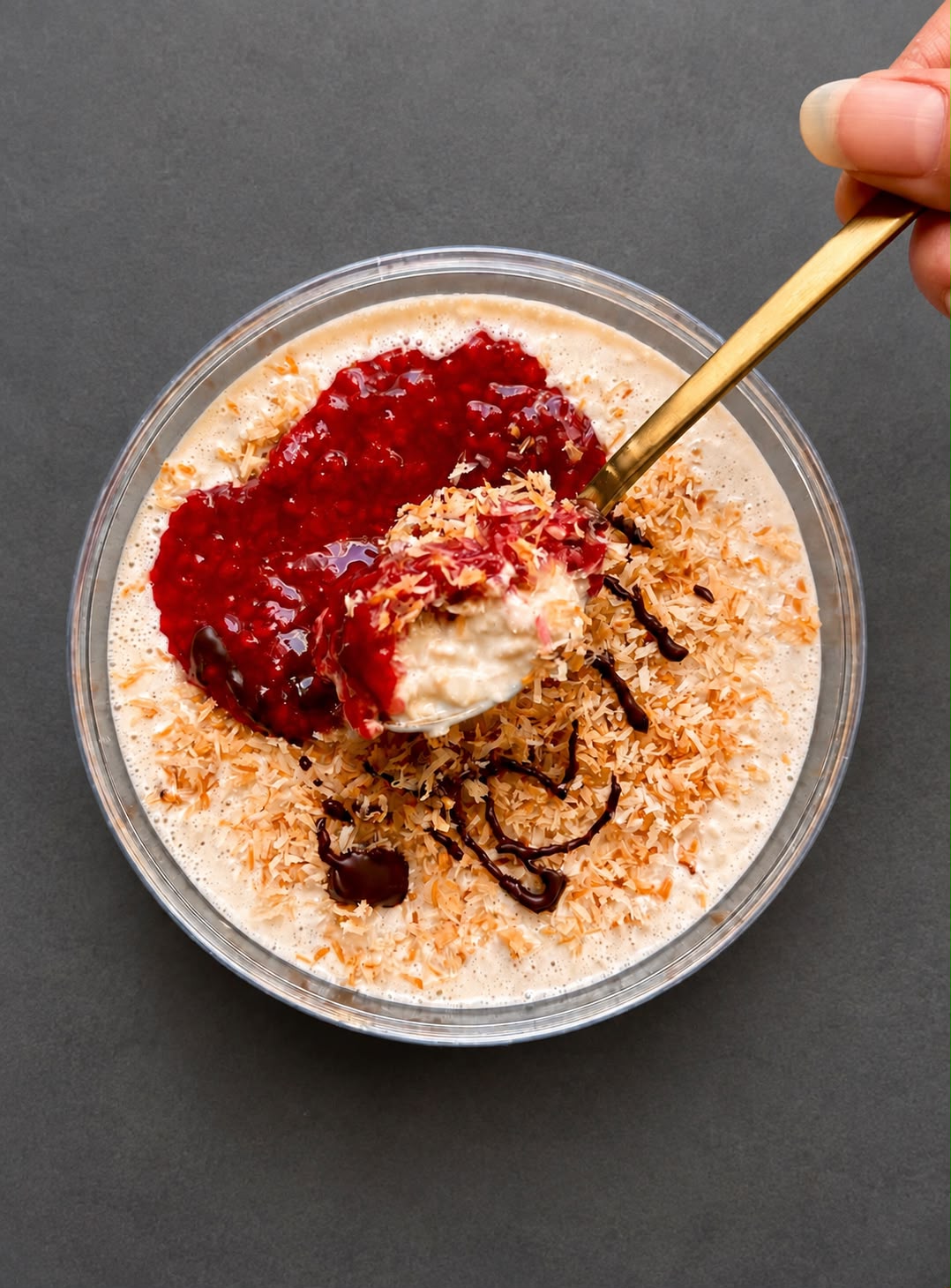 Raspberry & Roasted Coconut Protein Oats
